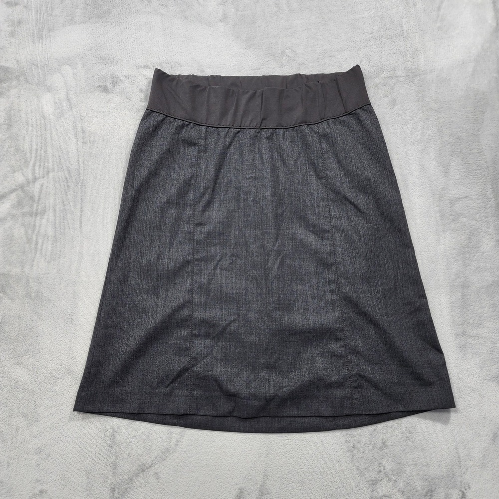 Vintage Gap Maternity Skirt Womens 8 Black Denim A-Line Casual Stretch‎ Preppy